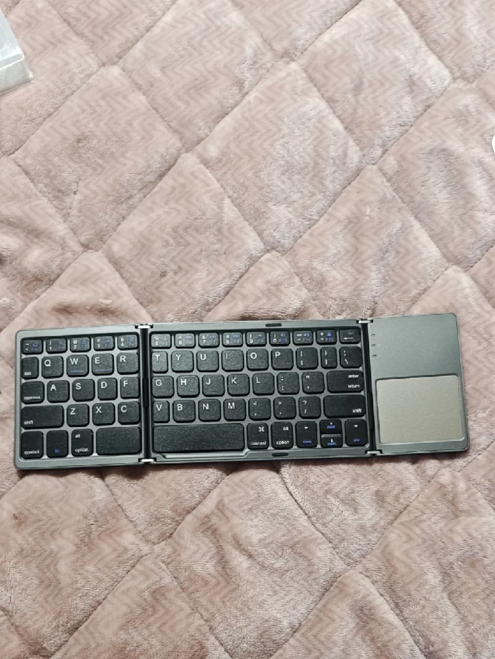 Foldable Bluetooth Keyboard with Touchpad - Black